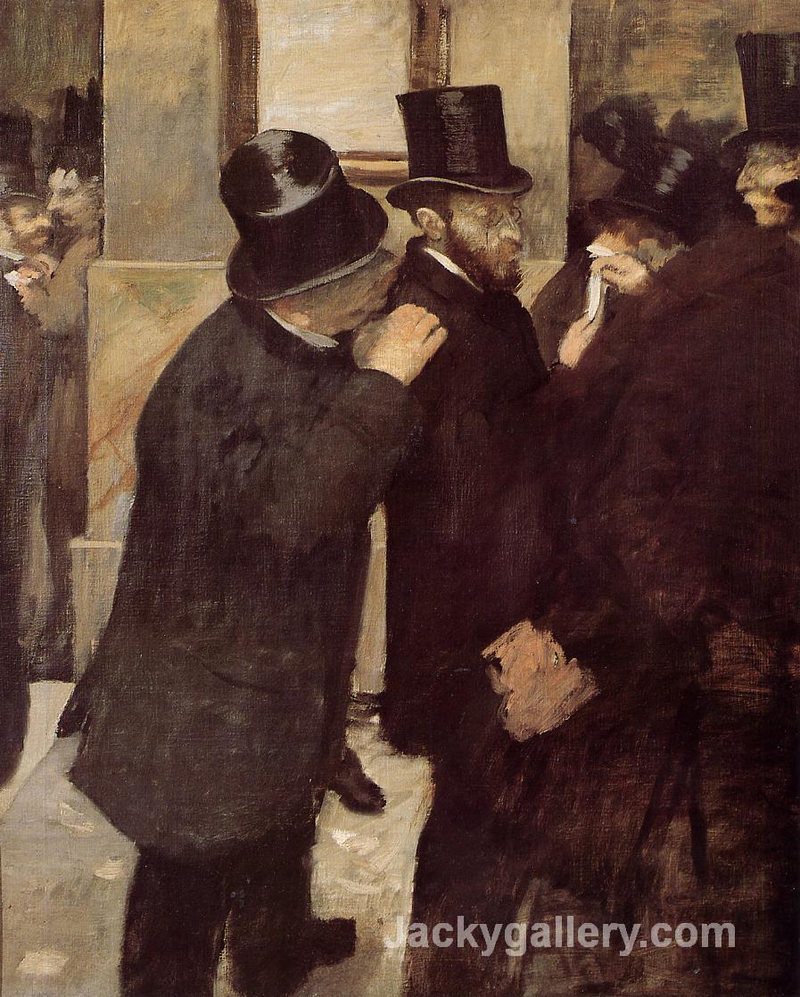 At the Stock Exchange by Edgar Degas paintings reproduction